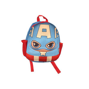 Marvel Captain America Backpack Blue Red Superhero Design One Size Pre- Blue Red